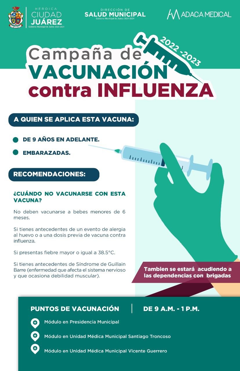 Inicia Jornada de Vacunación contra la Influenza para empleados