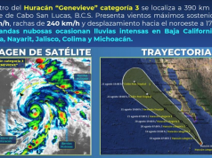 Genevieve va hacia Baja California como huracán de categoría 3