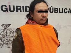 Cae sujeto por robar lámpara de alumbrado