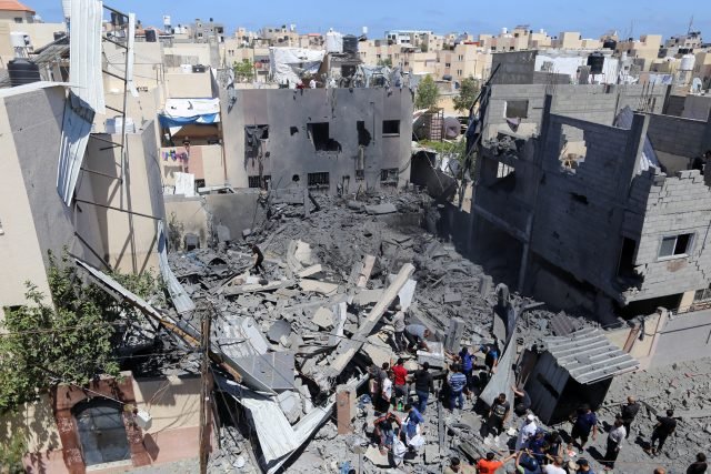 MEDIO ORIENTE-GAZA-KHAN YOUNIS-ISRAEL-ATAQUES AEREOS