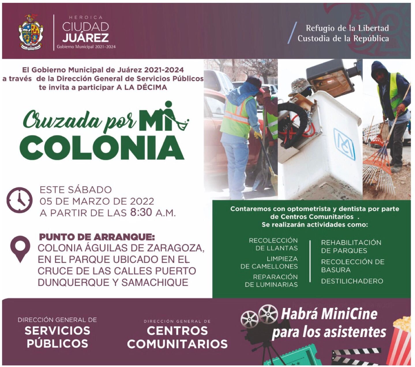 Dirección de Limpia llevara a cabo limpieza en Águilas de Zaragoza Dirección de Limpia llevara a cabo limpieza en Águilas de Zaragoza