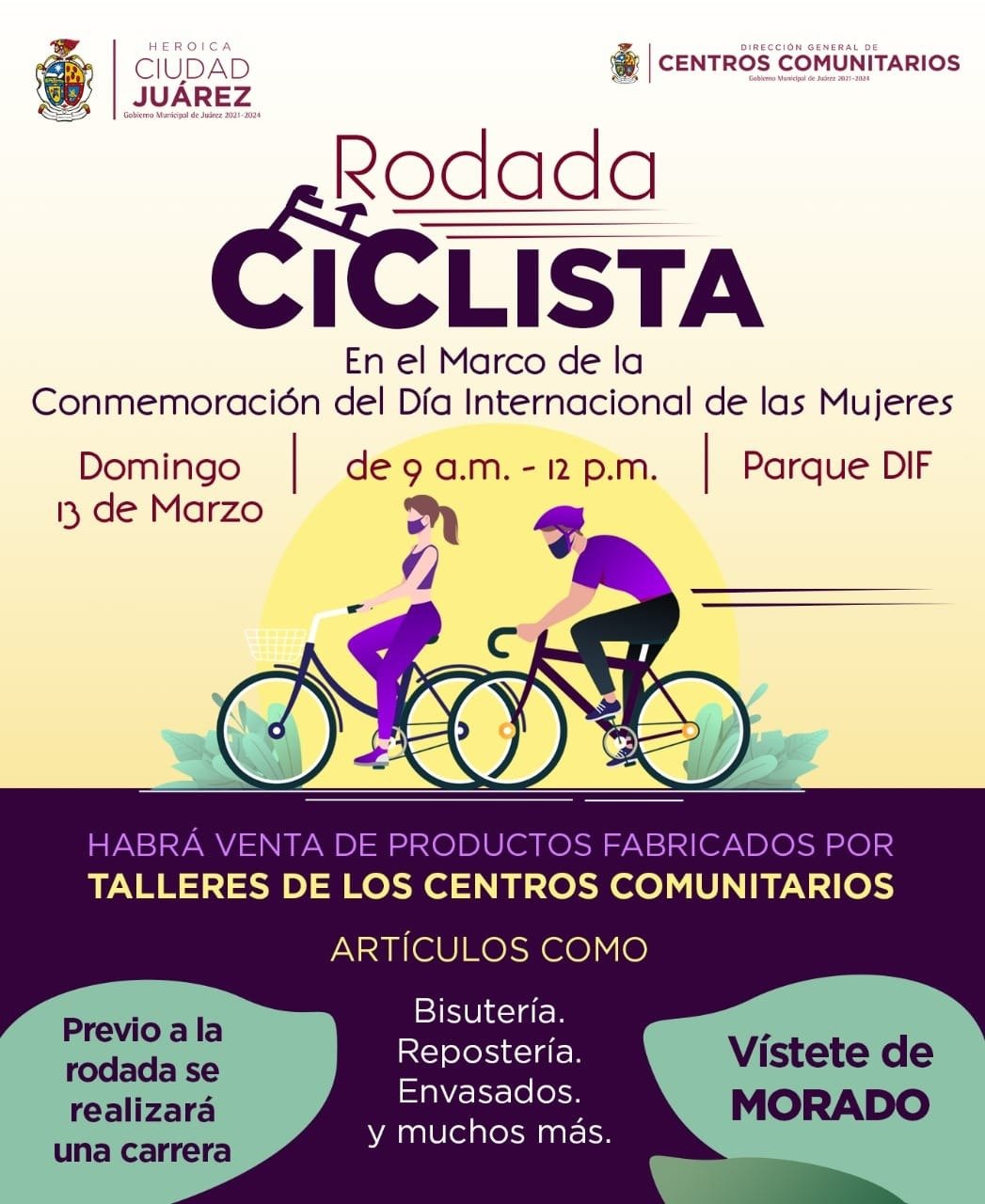 Invita Centros Comunitarios a Rodada Ciclista Invita Centros Comunitarios a Rodada Ciclista