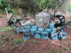 La Secretaría de Marina informa sobre la localización y erradicación de 18 laboratorios clandestinos en los estados de Sinaloa y Michoacán