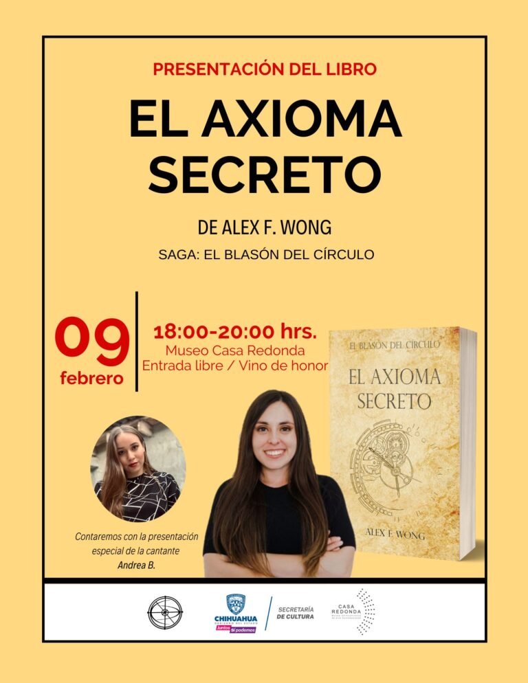 Presentarán la novela “El axioma secreto” en Museo Casa Redonda