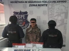 Detiene SSPE en Juárez a sujeto con marihuana y “cristal”
