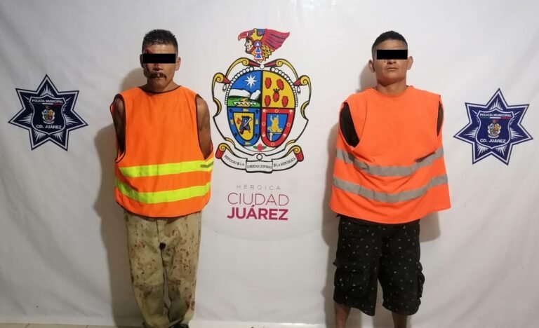 Policías Municipales arrestan a dos sujetos acusados por el delito de lesiones dolosas