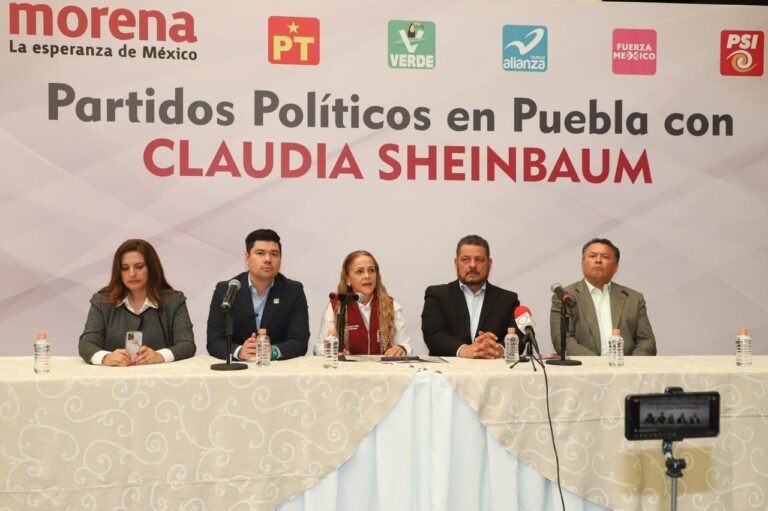 Partidos en Puebla forman mega alianza en apoyo a Claudia Sheinbaum