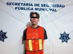 Detienen a presunto ladrón de auto en posesión de un arma blanca