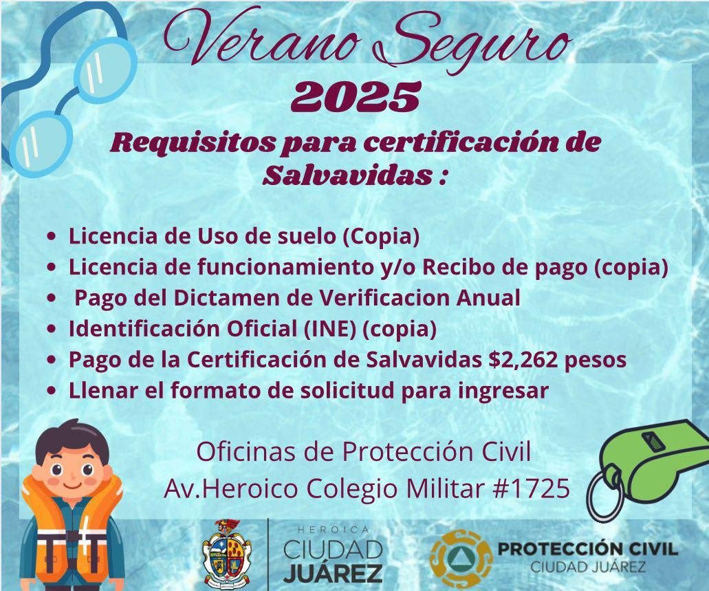 Invita Protección Civil a cursos para certificar salvavidas Invita Protección Civil a cursos para certificar salvavidas