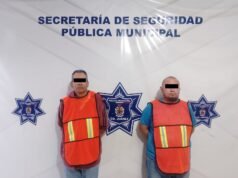 Agentes Municipales detienen a dos sujetos acusados por el delito de contrabando de hidrocarburos