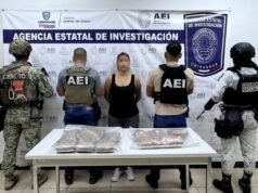 Detienen a mujer en poder de casi 12 kilogramos de cristal y fentanilo