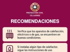Protección Civil advierte sobre el uso incorrecto de calentadores y emite recomendaciones ante descenso de temperaturas