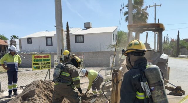 Controlan fuga de gas natural provocada por maquinaria en la Rancho Mesteñas