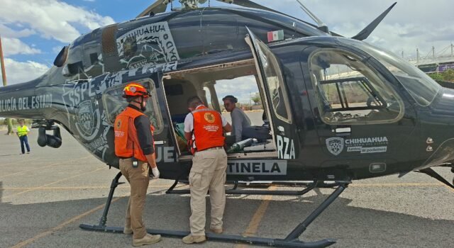 Logran exitoso traslado aeromédico de menor desde Ciudad Juárez a la capital