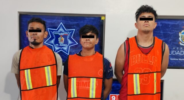 Aseguran un arma de fuego con la detención de tres sujetos