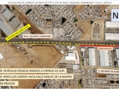 Anuncia Seguridad Vial desviación en el bulevar Talamás Camandari por obra del colector