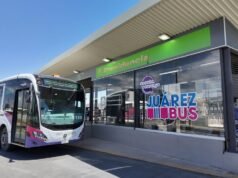 Acerca JuárezBus CAM Móvil a estación Presidencia del BRT-1
