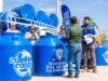 Entrega JMAS tinacos a familias mediante el programa “Agua para todos en Los Kilómetros, la Junta Contigo”.