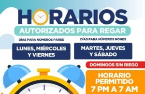 Exhorta JMAS a respetar horarios de riego en verano