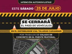 Anuncia Seguridad Vial cierre de vialidad por trabajos en puente peatonal