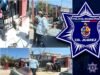 Apoyan policías municipales en rescate de un perro atrapado en un barandal