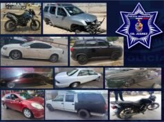 Recupera policía municipal 11 vehículos con reporte de robo