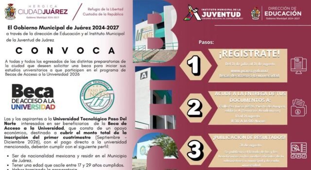 Continúa abierta la convocatoria de becas para estudiantes de la UTPN
