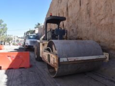 Trabaja Obras Públicas en repavimentación de calle Francisco R. Aldama
