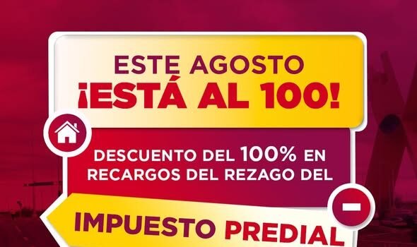 Invitan a aprovechar últimos días del descuento en recargos del impuesto predial