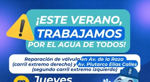 Realiza JMAS cambio de válvula sobre la avenida Plutarco Elías Calles.