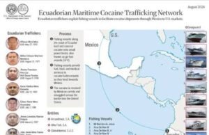 Estados Unidos bloquea red de narcotráfico en Ecuador con nexos mexicanos