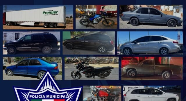 Recupera policía municipal 13 vehículos con reporte de robo gracias a operativo especial