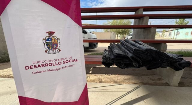 Apoyan a familias del Valle de Juárez y Samalayuca con entrega de hule negro