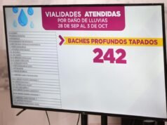 El Gobierno Municipal mantiene las labores de bacheo y rastreo de calles