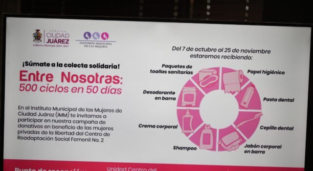 Invita el IMM a donar artículos de higiene para mujeres privadas de la libertad