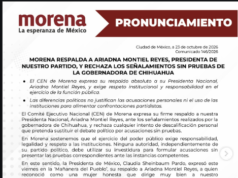 Morena respalda a Ariadna Montiel y rechaza señalamientos de Maru Campos contra la dirigencia nacional