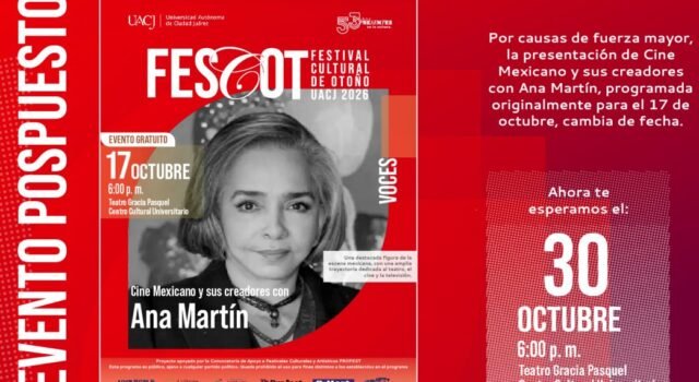 Ana Martín cambia la fecha de su visita a Ciudad Juárez
